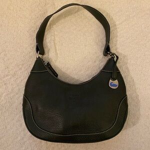 Vintage Dooney & Bourke Green Leather Hobo Bag
